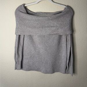 Gray off the shoulder sweater